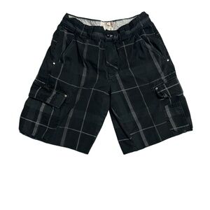 Men's Cargo Shorts; Black & Grey